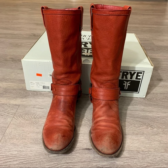 Frye Carson Harness Distressed Boots - Picture 4 of 11